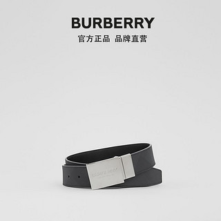 BURBERRY 双面两用饰牌搭扣腰带 80198131（深炭灰 / 黑色、85cm）