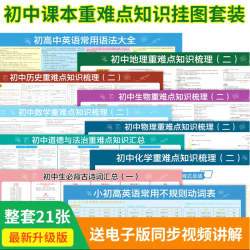《初中知识点挂图》 （全21张）