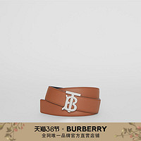 BURBERRY  专属标识皮革腰带 80117011（麦芽棕 / 黑色 M）