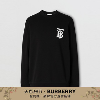 BURBERRY 专属标识图案棉质卫衣80243461（XS、黑色）