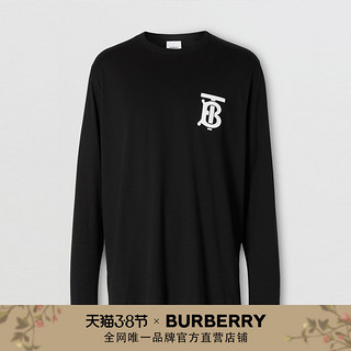 BURBERRY 男装专属标识图案长袖上衣80245991（XS、黑色）