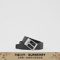 BURBERRY 双面 拼皮革腰带 80241581（深炭灰 / 黑色、100cm）