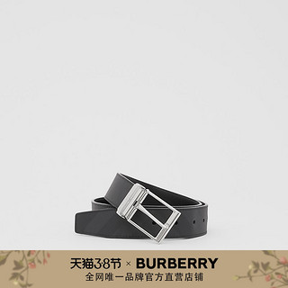 BURBERRY 双面 拼皮革腰带 80241581（深炭灰 / 黑色、85cm）