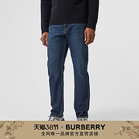 BURBERRY  男装 直筒水洗牛仔裤 80231761（36R、深靛蓝）