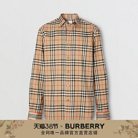 BURBERRY Vintage格纹棉质衬衫 80277781（M、典藏米色）