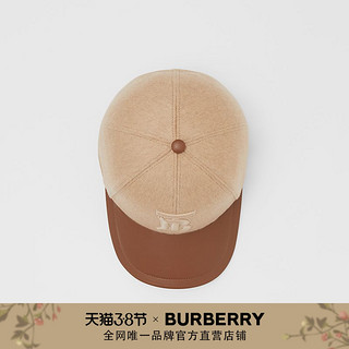 BURBERRY  TB羊绒拼皮革棒球帽 80257221（L、驼色）