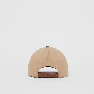 BURBERRY  TB羊绒拼皮革棒球帽 80257221（L、驼色）