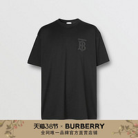 BURBERRY 专属标识棉质宽松T恤衫 80318691（S、黑色）