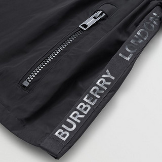 BURBERRY 女装 塔夫绸徽标连帽外套80294701（4、黑色）