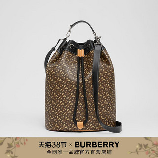 BURBERRY 专属标识抽绳托特包 80299191（马勒棕）