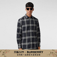 BURBERRY Vintage格纹法兰绒衬衫 80337041（L、炭灰色）