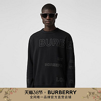 BURBERRY Horseferry棉质运动衫80375531（XXL、黑色）