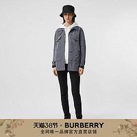 BURBERRY女装 塔夫绸束带外套 80372001（6、钢灰色）