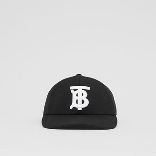 BURBERRY专属标识棉质平织棒球帽80268991（L、黑色）