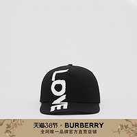 BURBERRY 印花棉质嘎巴甸棒球帽 80377881（XL、黑色）