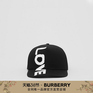 BURBERRY 印花棉质嘎巴甸棒球帽 80377881（L、黑色）