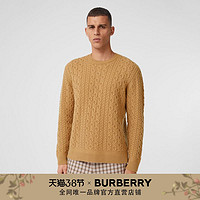 BURBERRY 男装 扭绳花纹混纺羊绒衫 80365891（XL、驼色）