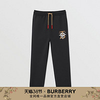 BURBERRY儿童 专属标识弹力平织慢跑裤 80376441（黑色、14Y ）