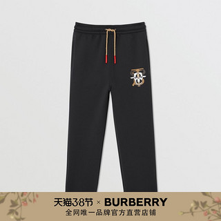 BURBERRY儿童 专属标识弹力平织慢跑裤 80376441（黑色、4Y ）