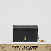 BURBERRY 女士 粒纹皮革卡片夹 80189681（黑色）