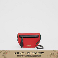 BURBERRY 皮革埃伦匹亚卡片夹-含背带 80377681（红色）