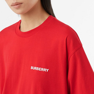BURBERRY男女同款 蒙太奇印花T恤衫 80379111（XXXS、亮红色）