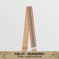 BURBERRY  条纹印花窄版丝巾 80136421