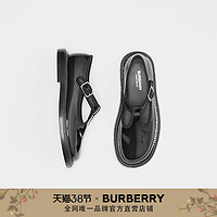 BURBERRY 女鞋 T字型漆皮鞋 80119181（36.5、黑色）