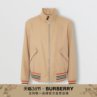 BURBERRY 棉质嘎巴甸哈林顿外套80095561（52、蜂蜜色）