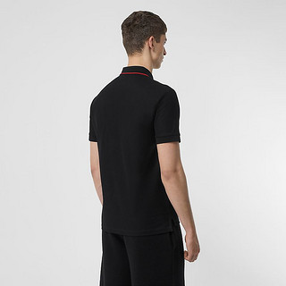 BURBERRY 标志性条纹棉质Polo衫80170031（L、黑色）