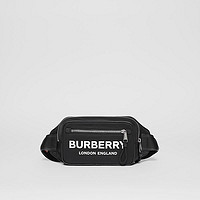 BURBERRY 男包 徽标尼龙腰包 80146031（黑色）
