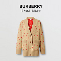 BURBERRY 女装 专属标识羊毛开衫 80210321（M、典藏米色）