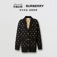 BURBERRY 女装 专属标识装饰羊毛开衫 80210331（XS、黑色）