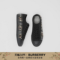 BURBERRY 女鞋 嘎巴甸运动鞋 80193301（36、黑色 / 典藏米色）
