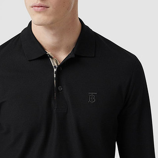 BURBERRY 男装 长袖专属标识棉质 Polo衫 80219471（XXS、黑色）