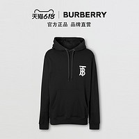 BURBERRY 专属标识棉质连帽卫衣 80246041（M、黑色）