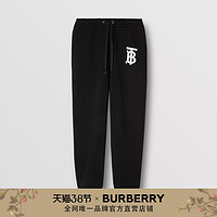 BURBERRY 专属标识图案运动裤 80243541（XS、黑色）