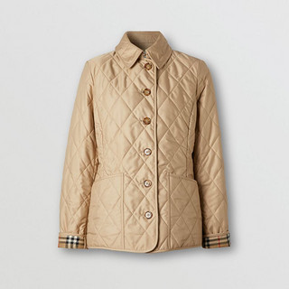 BURBERRY 女装 菱形绗缝温控外套 80233211（XS、新卡其色）