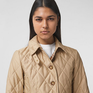 BURBERRY 女装 菱形绗缝温控外套 80233211（XS、新卡其色）