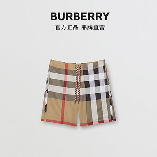 BURBERRY 男装 格纹游泳裤 80226471（L、典藏米色）