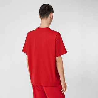 BURBERRY 男装 专属标识图案棉质T恤衫 80255031（S、亮红色）