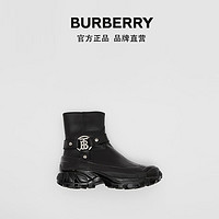 BURBERRY 专属标识图案搭扣皮靴 80250331