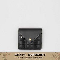 BURBERRY 绗缝羔羊皮折叠式钱夹 70257321（黑色）