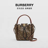 BURBERRY专属标识环保帆布水桶包 80316541（马勒棕）