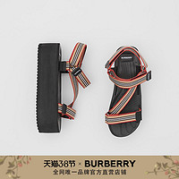 BURBERRY 女鞋 标志性条纹凉鞋 80314851（37、典藏米色）