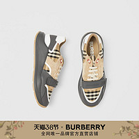 BURBERRY 男鞋 麂皮拼皮革运动鞋 80310981