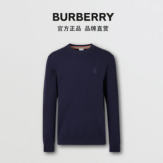 BURBERRY 男装 专属标识图案羊绒针织衫 80321041（XL、海军蓝）
