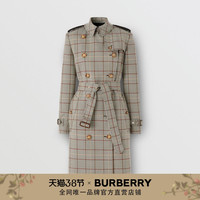 BURBERRY 格纹羊毛 Trench 风衣 80327301（4、丁香棕）