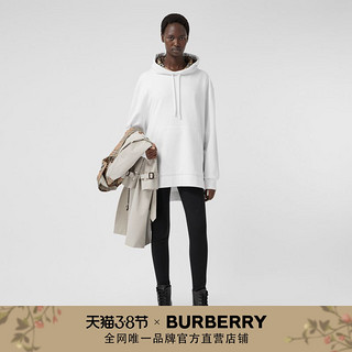 BURBERRY 加长衣摆宽松连帽衫 80358601（M、白色）