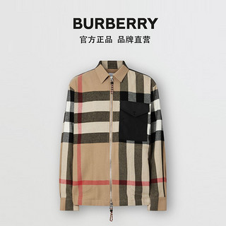 BURBERRY 男装 格纹羊毛混纺衬衫 80338151